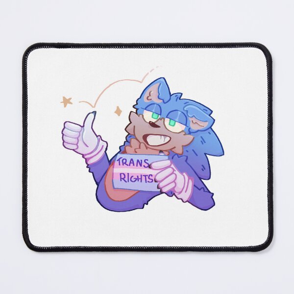 Item preview, Trans Rights Sonic the hedgehog designed and sold by ZeroIsNebulous.