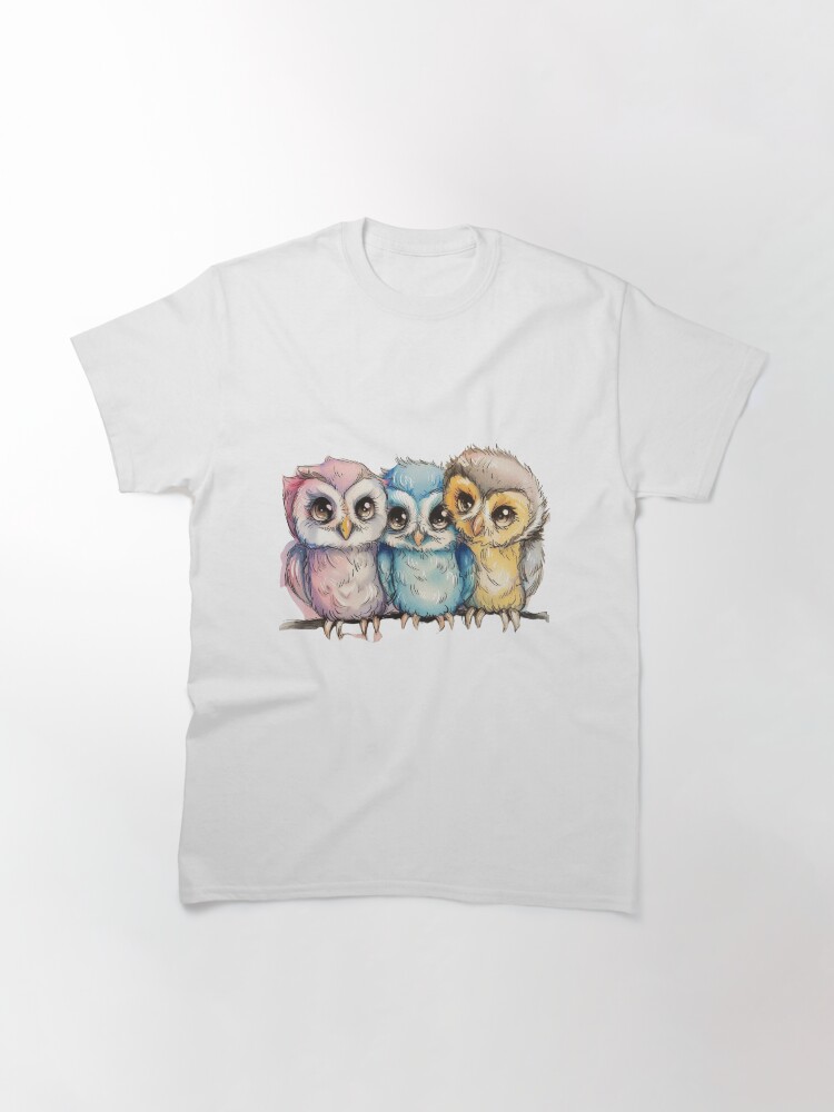 Thumbnail 3 of 7, Classic T-Shirt, Three owls designed and sold by Cjars.