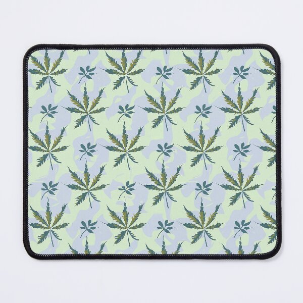 Item preview, Hemp Plant with Light Green Swirling Shapes in Background a Pattern - Minimalist - Vintage Retro Style designed and sold by Loving Nature Gifts.