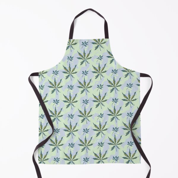 Item preview, Hemp Plant with Light Green Swirling Shapes in Background a Pattern - Minimalist - Vintage Retro Style designed and sold by Loving Nature Gifts.