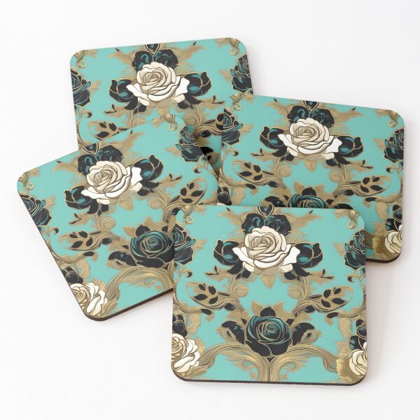 Item preview, Baroque Inspired Teal Roses designed and sold by DesignsByPrnces.