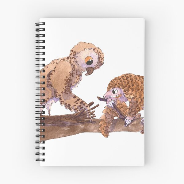 Item preview, Pangolin and owl designed and sold by Chouetteplanete.