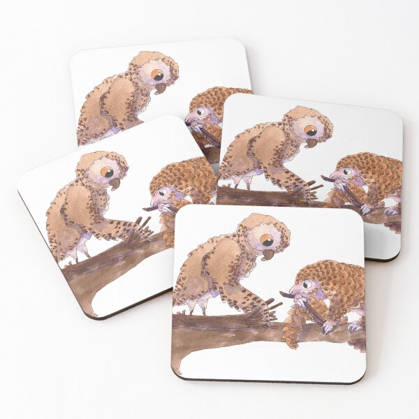 Item preview, Pangolin and owl designed and sold by Chouetteplanete.