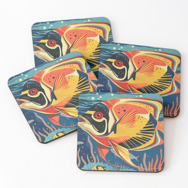 Item preview, Big colourful retro fish  designed and sold by Wildflow Creations.