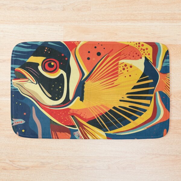 Item preview, Big colourful retro fish  designed and sold by Wildflow Creations.