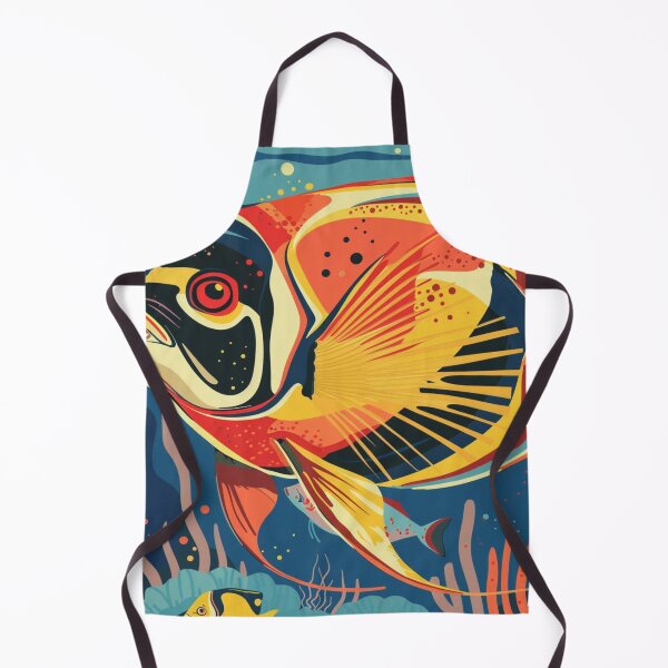 Item preview, Big colourful retro fish designed and sold by Wildflow Creations.