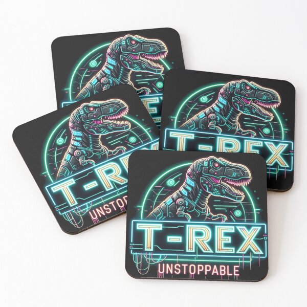 Item preview, T-Rex Unstoppable mechanical cyberpunk & neon lights designed and sold by Pawel Oska.