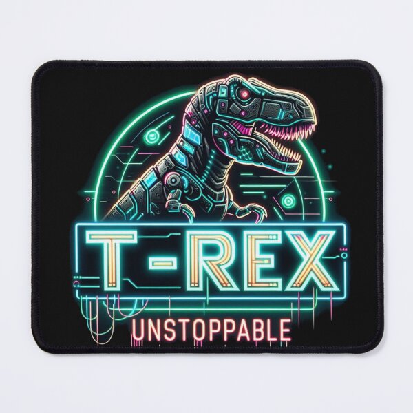 Item preview, T-Rex Unstoppable mechanical cyberpunk & neon lights designed and sold by Pawel Oska.