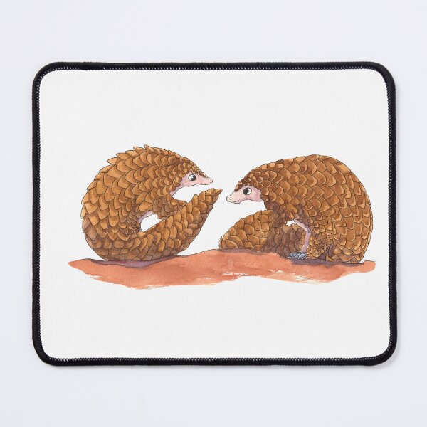 Item preview, Watercolor pangolin fight designed and sold by Chouetteplanete.