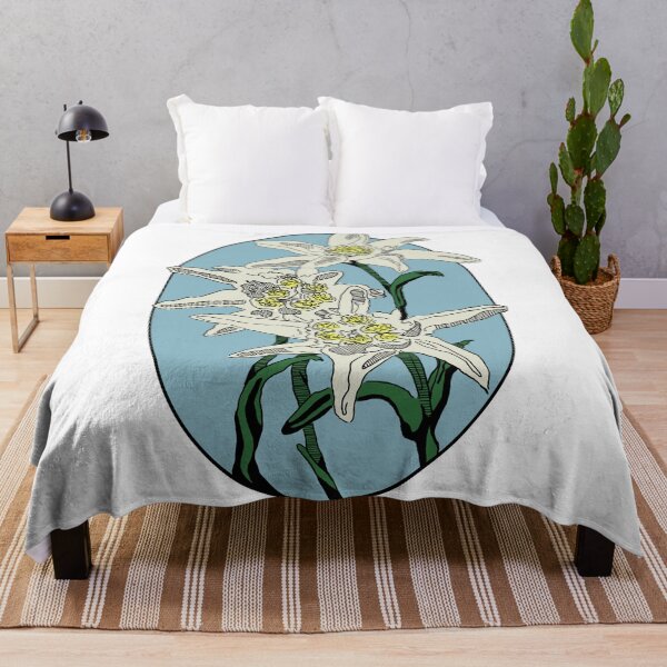Item preview, Edelweiss alpine flower color illustration designed and sold by Olivia Braunsteiner.