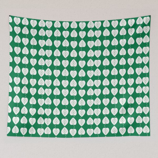 Item preview, Birch-tastic Leafy Vibes: White Birch Leaf Pattern on Green designed and sold by IraNiva.