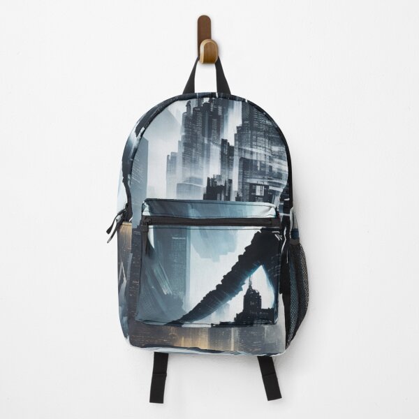 Item preview, Futuristic portrait, the girl in the city designed and sold by jsebouvi.