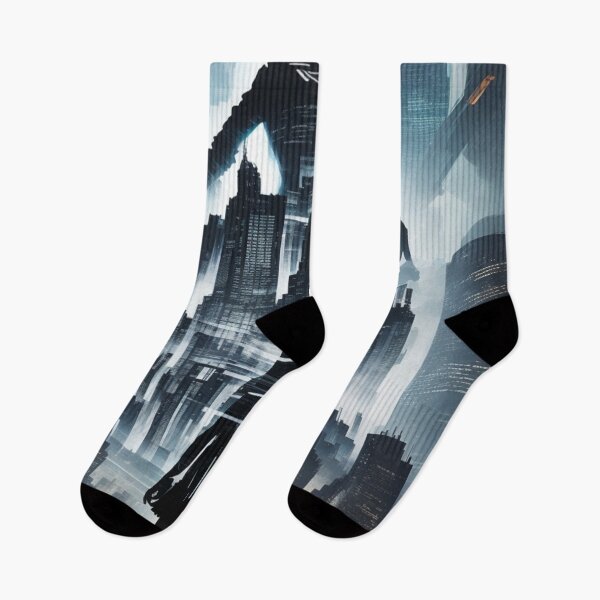 Item preview, Futuristic portrait, the girl in the city designed and sold by jsebouvi.