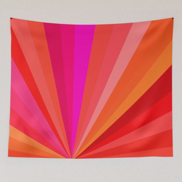 Item preview, Bright Pink and Orange Retro Stripes designed and sold by OneThreeSix.