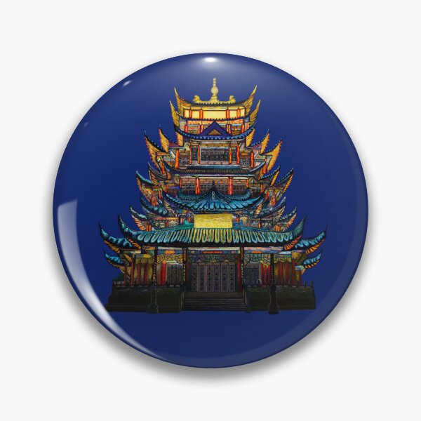 Item preview, Asian temple designed and sold by cloudybrocade.