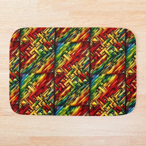 Aperçu de l'œuvre Rasta Cubisme : Transitions Vibrantes créée et vendue par Aidesign77.