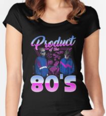 Cute Product Of The 80s Retro Vintage Nostalgia Old School Tee Design Print Women's Fitted Scoop T-Shirt