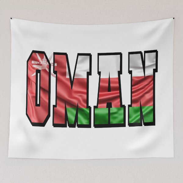 Item preview, Oman Country Flag Typography designed and sold by TravelWish.