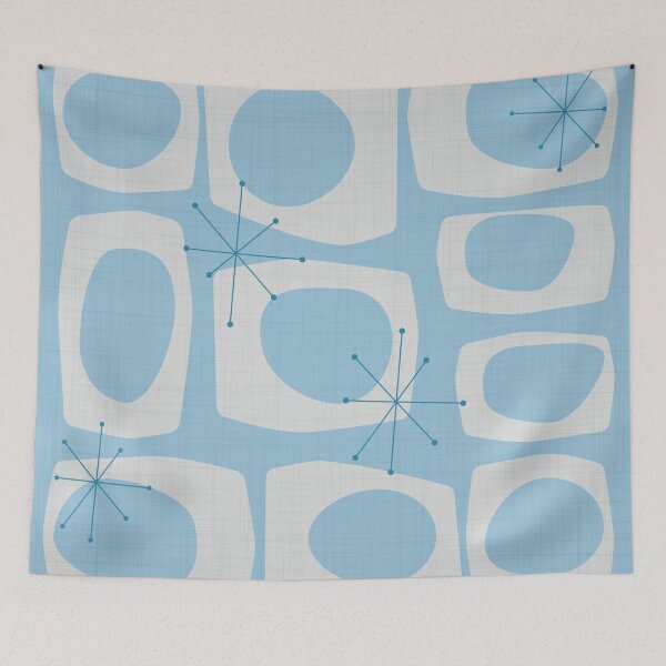 Item preview, Retro pattern mod atomic light blue designed and sold by JMgraphic.
