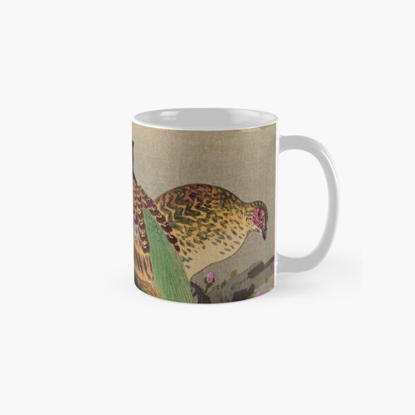 Pheasants and Cherry Blossoms by Koson Classic Mug
