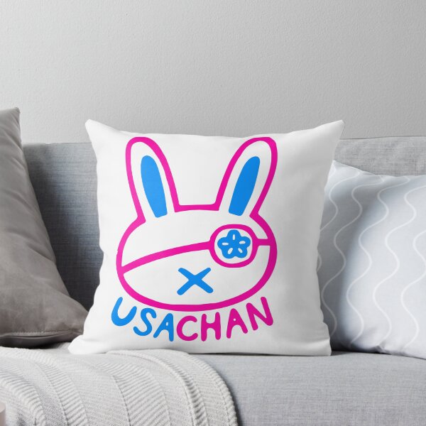 Aperçu de l'œuvre Lapin Usachan Rose/Bleu créée et vendue par RaspberryStud.