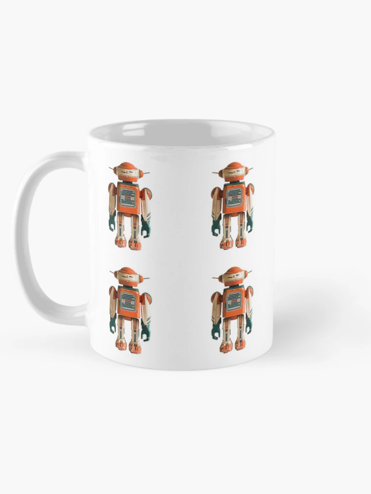 Thumbnail 5 of 6, Coffee Mug, Retro Rugged Robot designed and sold by RENcraft.