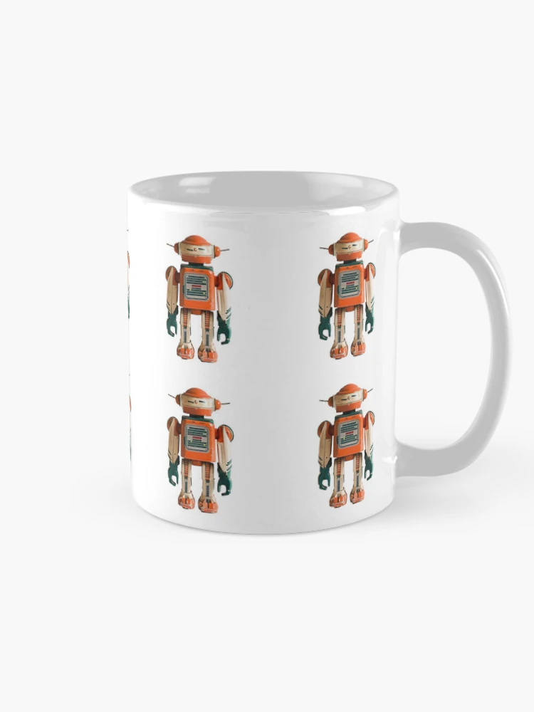 Thumbnail 3 of 6, Coffee Mug, Retro Rugged Robot designed and sold by RENcraft.
