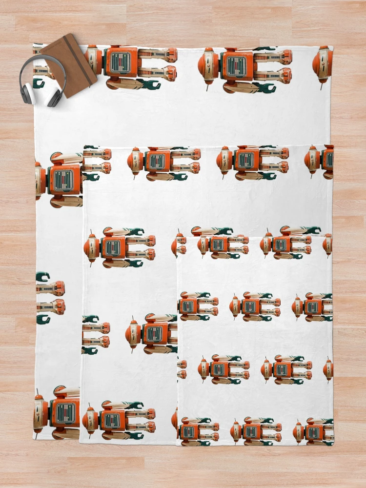 Thumbnail 5 of 6, Throw Blanket, Retro Rugged Robot designed and sold by RENcraft.