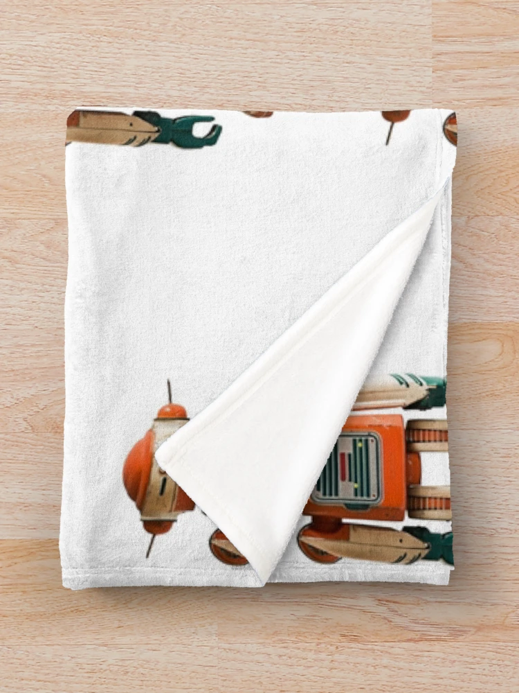 Thumbnail 3 of 6, Throw Blanket, Retro Rugged Robot designed and sold by RENcraft.