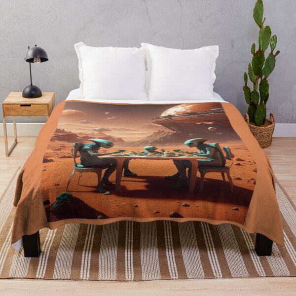 Item preview, alien tea party on mars designed and sold by seahorse crossing.