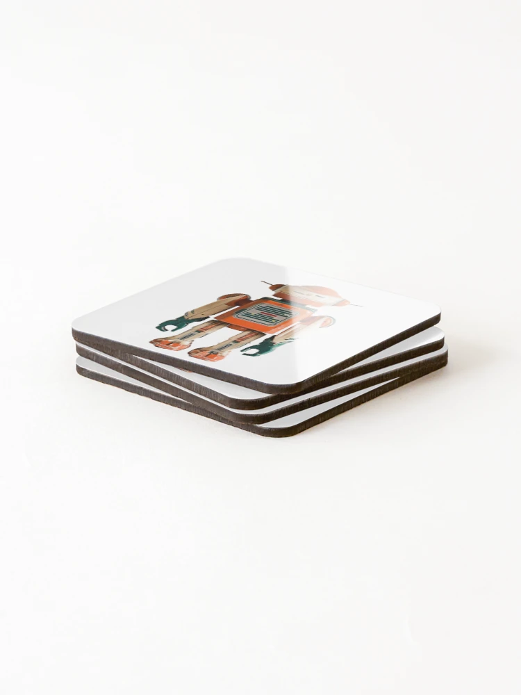 Thumbnail 4 of 5, Coasters (Set of 4), Retro Rugged Robot designed and sold by RENcraft.