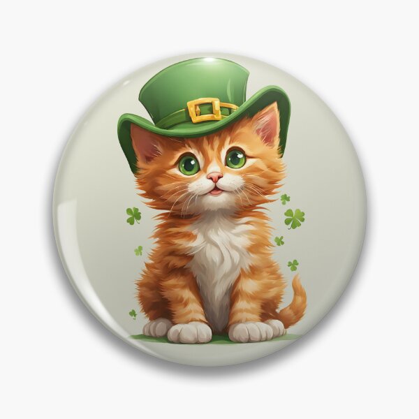 Item preview, Cute cat in st. patrick hat, cat lovers, animal lovers, st. patrick's day designed and sold by AnettPr.
