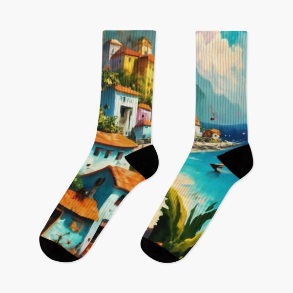 Item preview, Idyllic Caribbean Village Coastal Life designed and sold by Colloquializms.