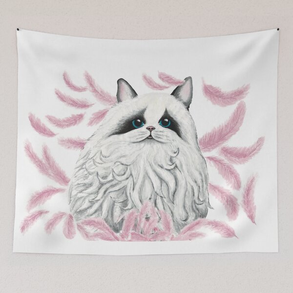 Item preview, Cat and feathers designed and sold by AnnRu-art.