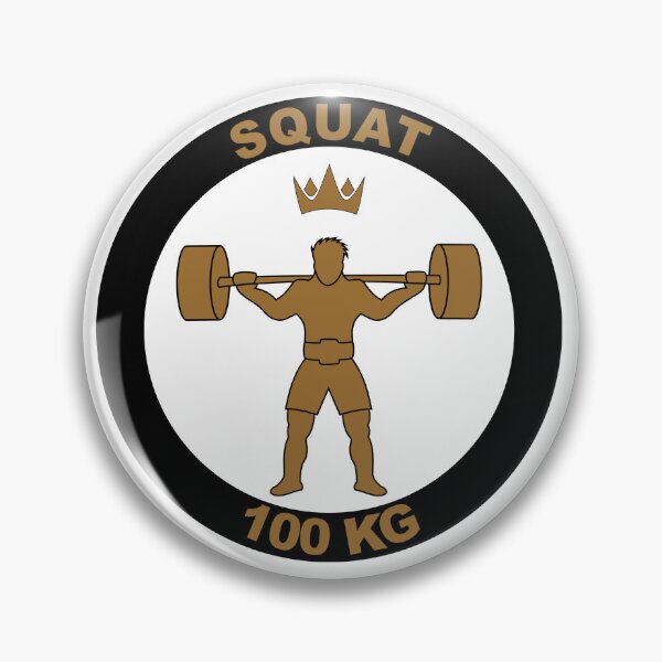 Item preview, Squat Badge 100KG designed and sold by ObsessionStore.