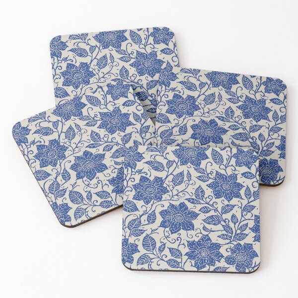 Item preview, Boho Floral Pattern Blue designed and sold by tonymagnerart.