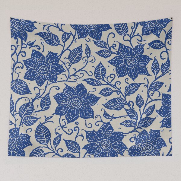 Item preview, Boho Floral Pattern Blue designed and sold by tonymagnerart.