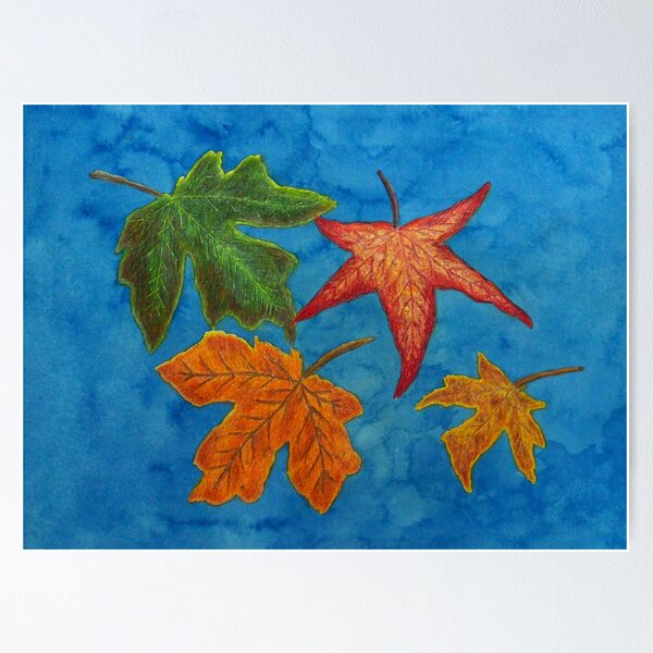 Item preview, Fall leaves against a crystal sky designed and sold by lisavonbiela.