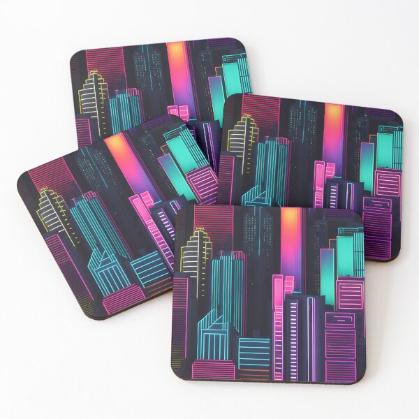 Item preview, Neon Nightscape: Vibrant Urban Cityscapes in Bold Neon Hues designed and sold by Chroma Artis.