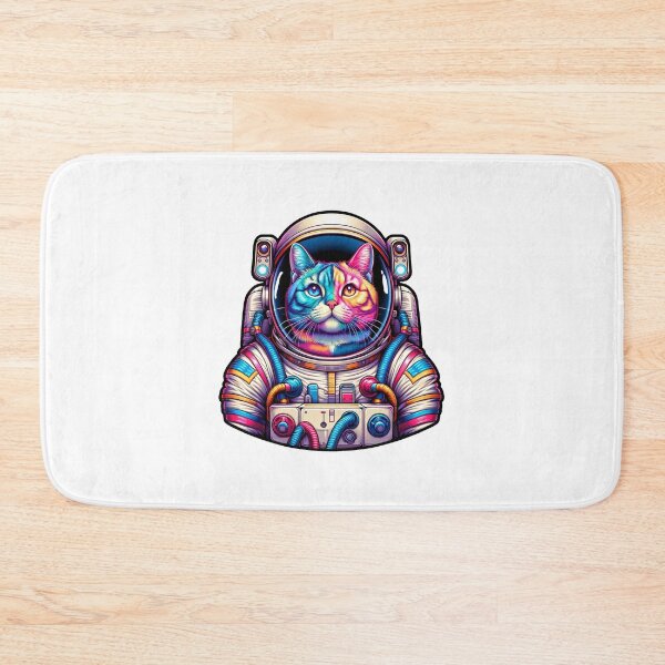 Item preview, Colorful Space Cat: Astronaut Feline designed and sold by RetroPop23.