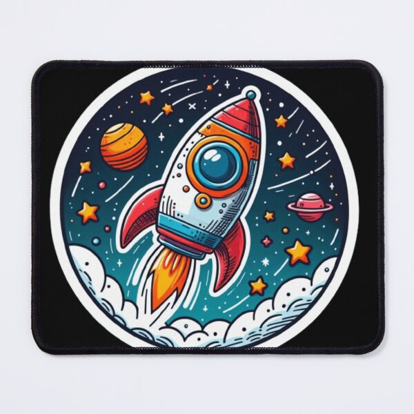 Item preview, "Cosmic Voyage: Abstract Spaceship Rocket Artwork" designed and sold by DarkSideArtz.