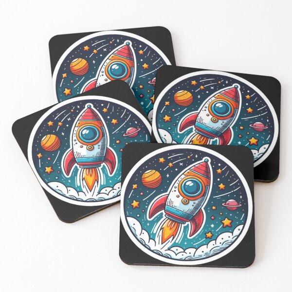 Item preview, "Cosmic Voyage: Abstract Spaceship Rocket Artwork" designed and sold by DarkSideArtz.
