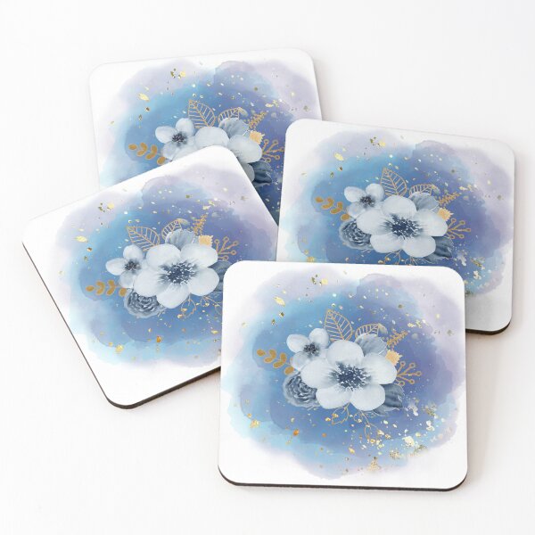 Aperçu de l'œuvre Une touche de fleur bleue dorée créée et vendue par K02Power.