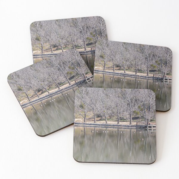 Item preview, Canadian Geese Lined Up On The Lake designed and sold by CarolM.