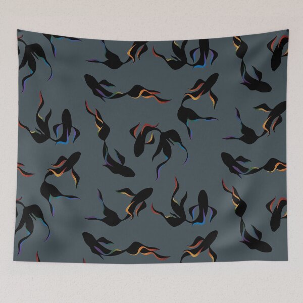 Item preview, Butterfly Koi Fish print - Black Rainbow Edition designed and sold by BlackwingsWolf.