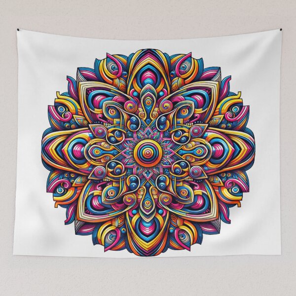 Item preview, Trippy Kaleidoscope of Geometric Shapes and Vibrant Colors designed and sold by Philip-p22.