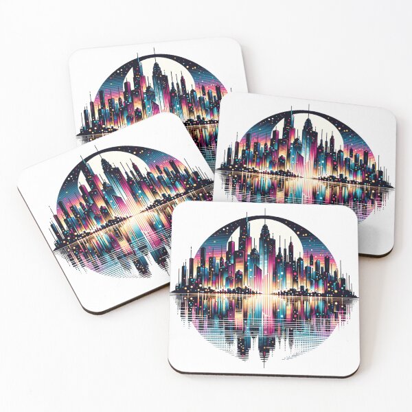Item preview, City Skyline at Dusk, with Silhouetted Skyscrapers designed and sold by Philip-p22.