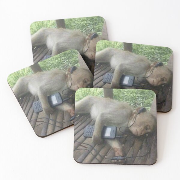 Item preview, Melancholic monkey listening to music designed and sold by zulumiluki.