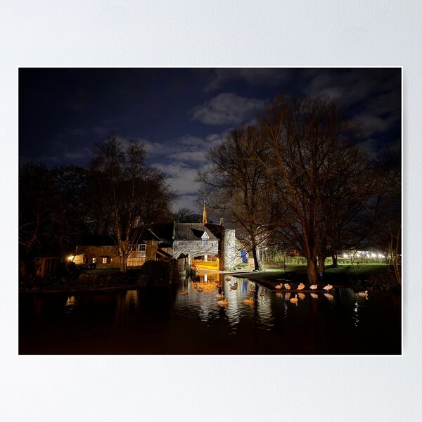 Item preview, Pulls Ferry Swans at Night in Norwich designed and sold by MyriadLifePhoto.