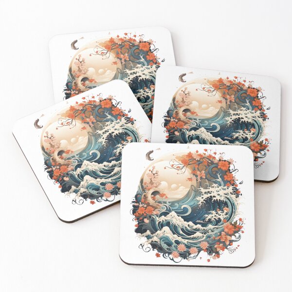 Item preview, Floral Kanagawa designed and sold by Carpathaeo.